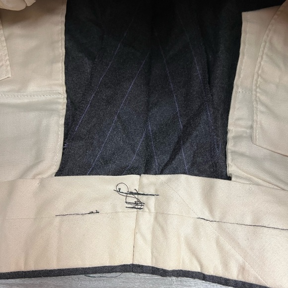 Tallia Grey w/ Purple Pinstripe Double Breasted Suit 52L - Picture 6 of 8